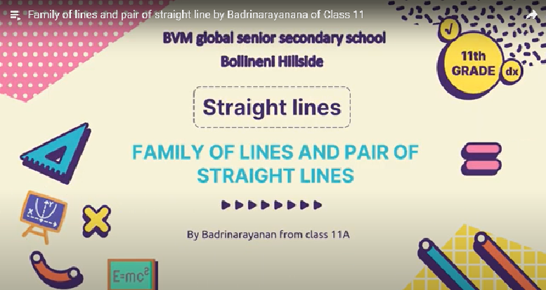 Family of lines and pair of straight line